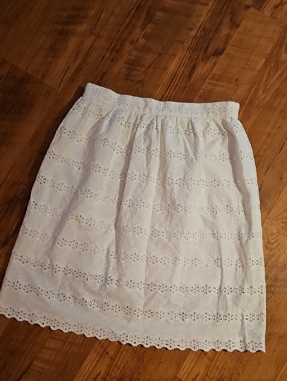 Daniel Cremieux White Eyelet Mini Skirt